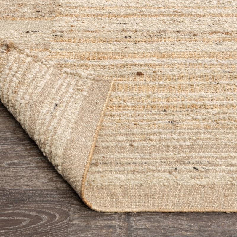 neutral stripes tan ivory area rug jute wool