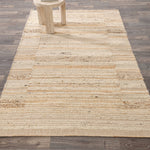 neutral stripes tan ivory area rug jute wool