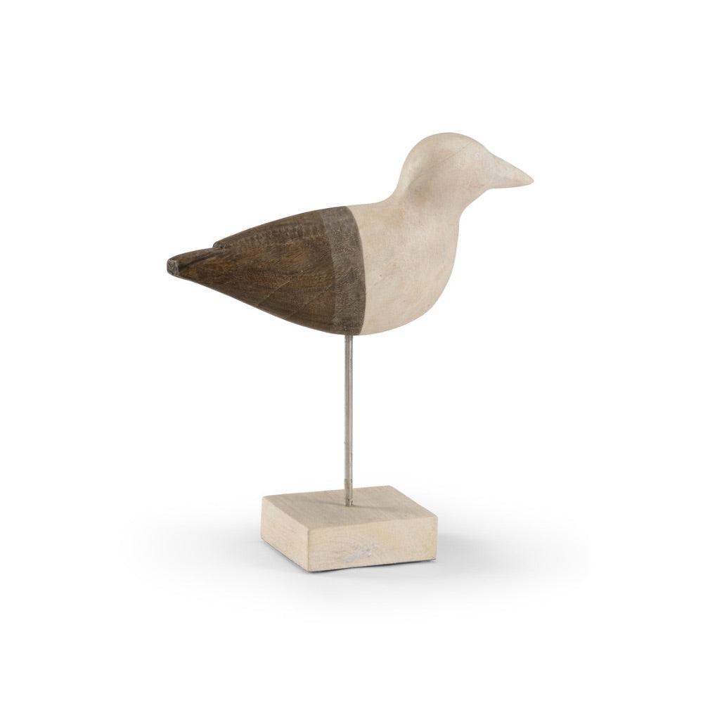 bird sculpture mango wood hand stained finish