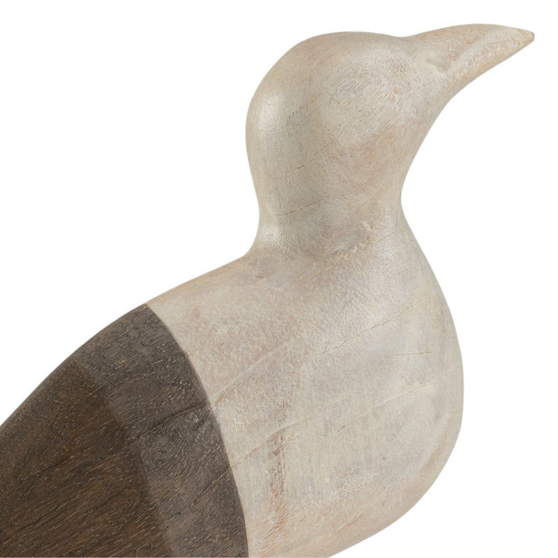 bird sculpture mango wood hand stained finish
