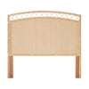 queen headboard natural woven rattan peel arched  