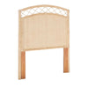 twin headboard natural woven rattan peel arched  
