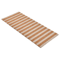 white natural striped door mat rectangle 