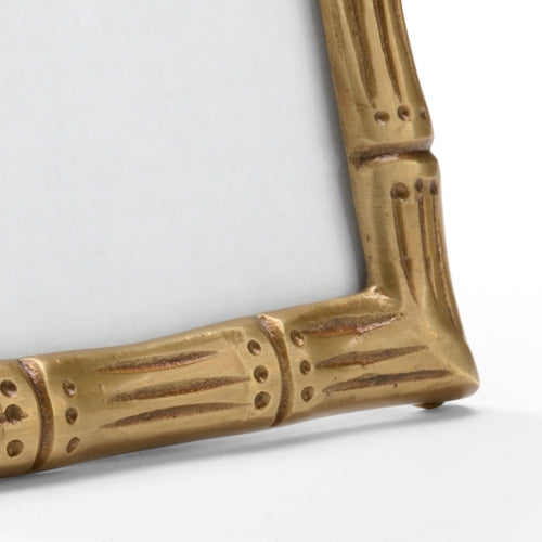 photo frame rectangle bamboo brass glass small