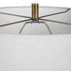 table lamp white shade ceramic base mossy green brass details