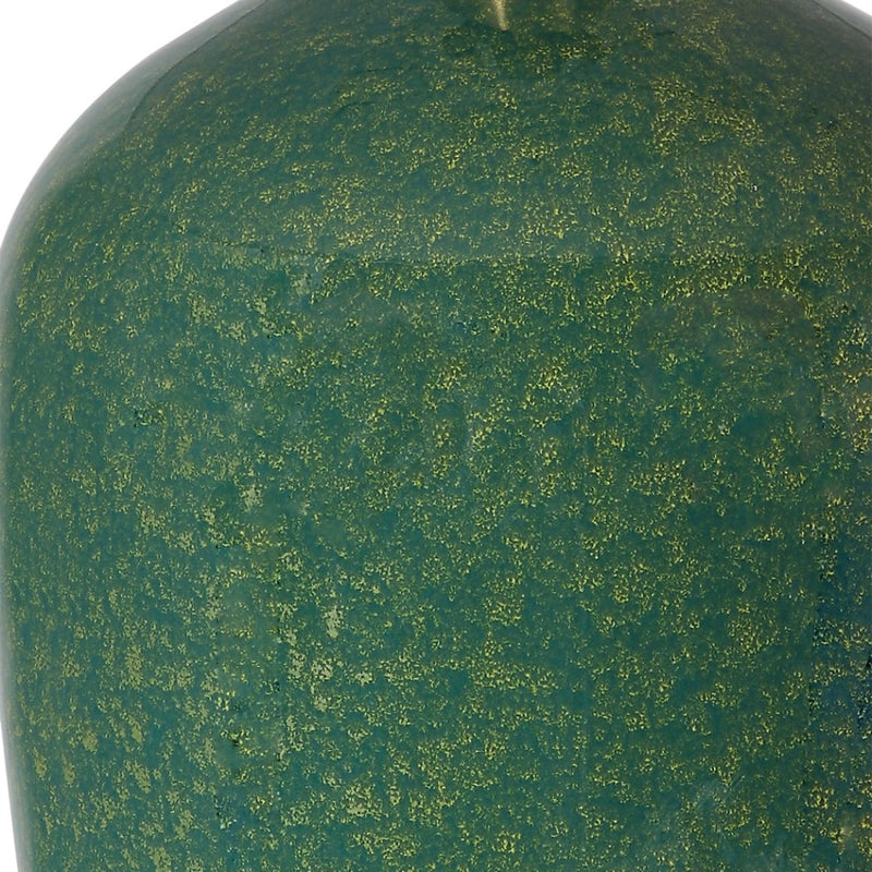 table lamp white shade ceramic base mossy green brass details
