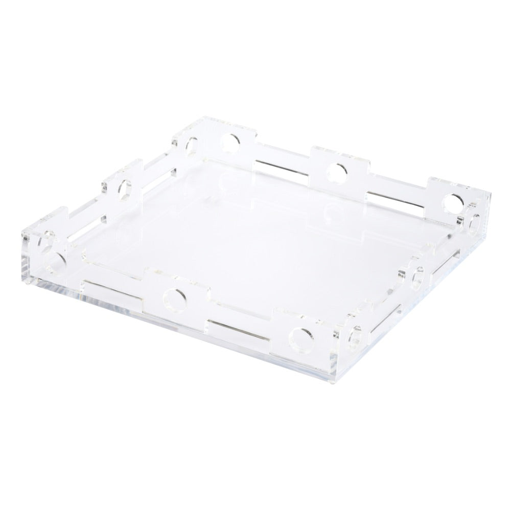 acrylic tray clear square decor