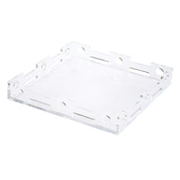 acrylic tray clear square decor