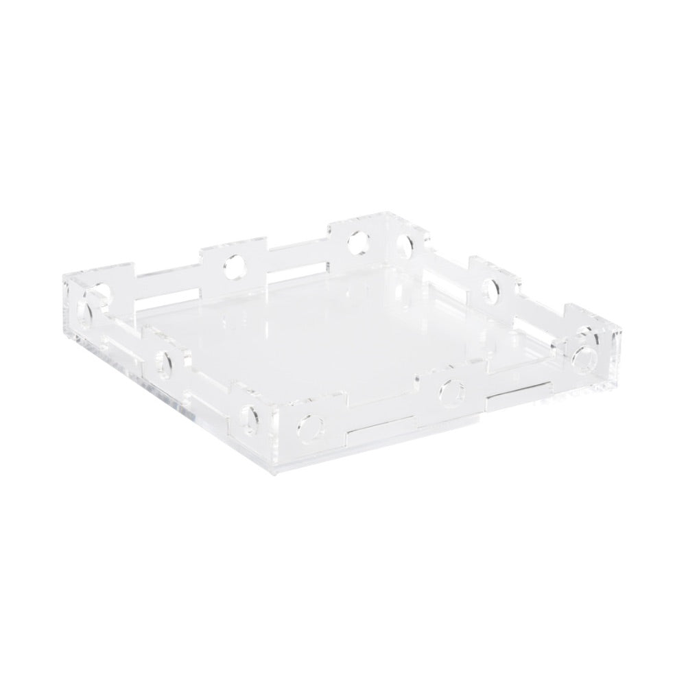 acrylic tray clear square decor