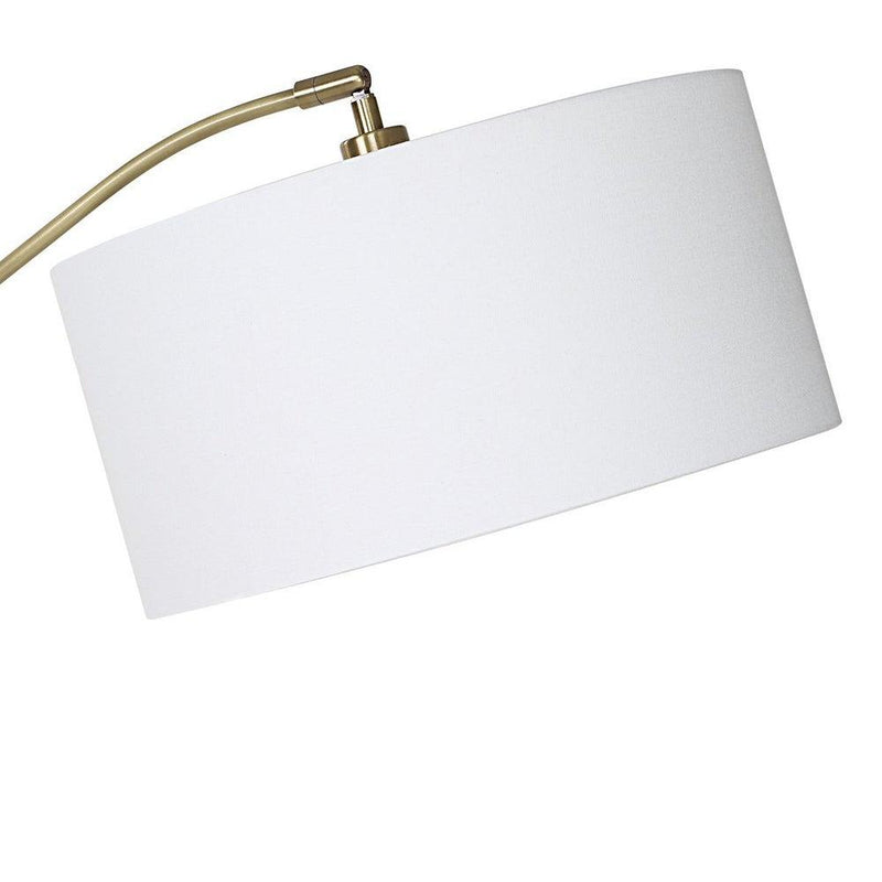 slanted wood tapered base floor lamp white shade