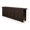 cabinet storage 6-door black distressed removable shelves wood carving ornate