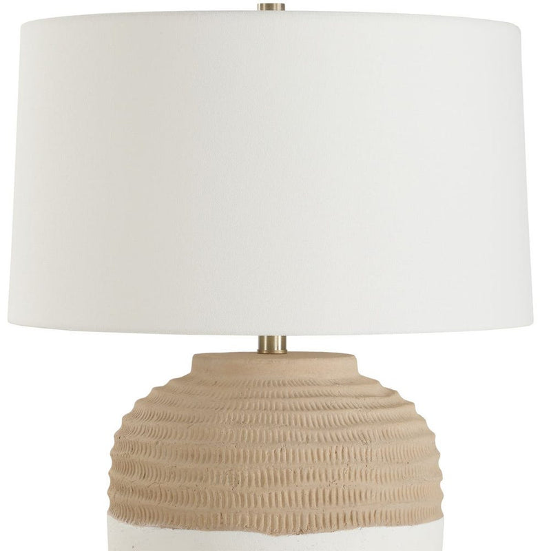 table lamp drum shade ceramic table lamp cream tan