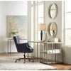 navy leather upholstery desk chair 5 casters