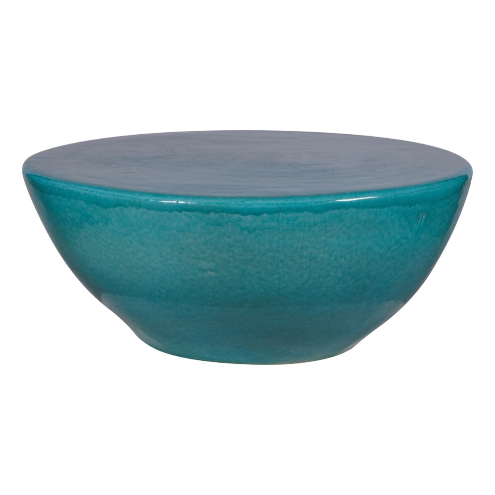 coffee table handcrafted aquamarine bowl shape