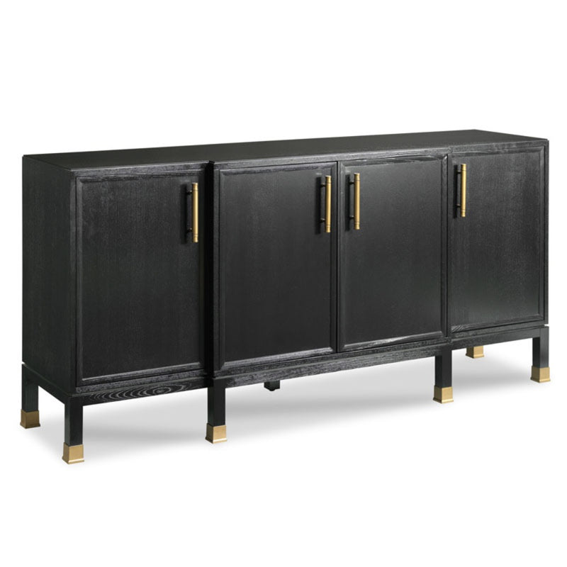 black gold sideboard wood drawers modern 