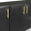 black gold sideboard wood drawers modern 