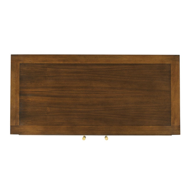 cabinet faux shagreen walnut edges brass accents