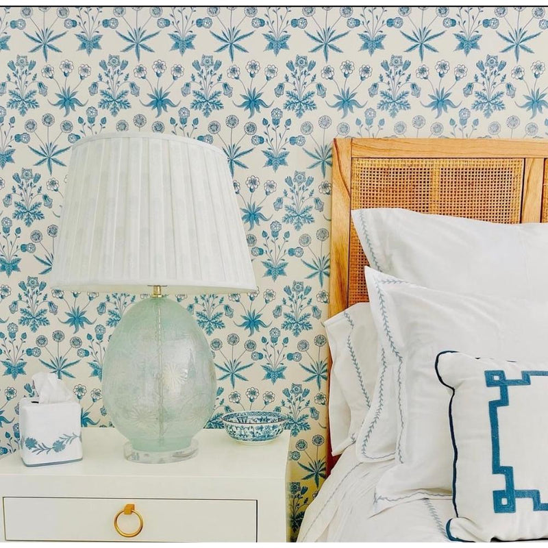 headboard natural wood frame rattan cane panels