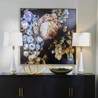 giclee print art floral gold trim wall art
