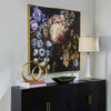 giclee print art floral gold trim wall art