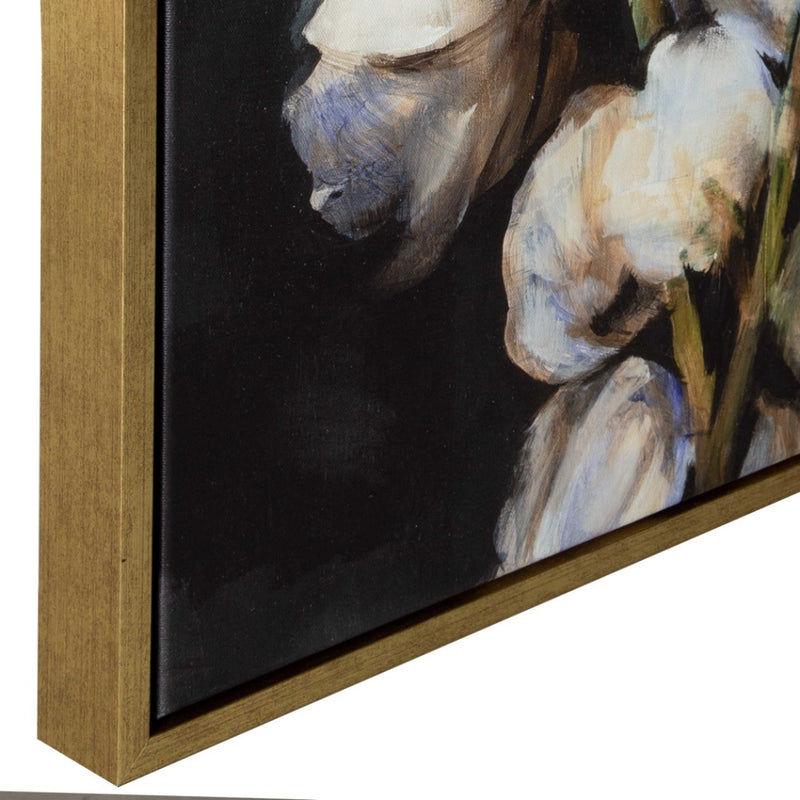 giclee print art floral gold trim wall art