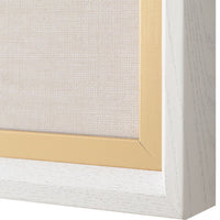 botanical framed wall art set wood grain veneer frame