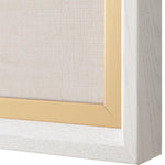 botanical framed wall art set wood grain veneer frame