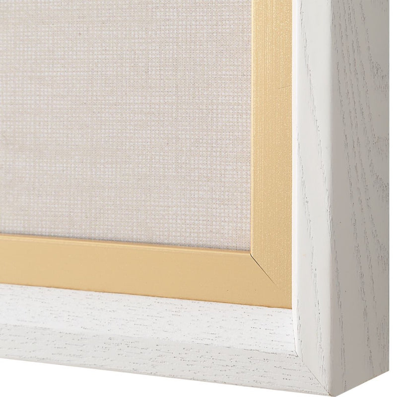 botanical framed wall art set wood grain veneer frame