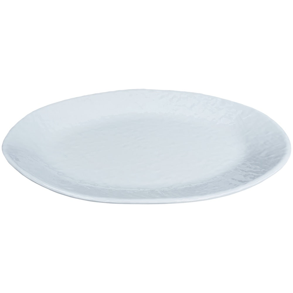 melamine weave white salad plate