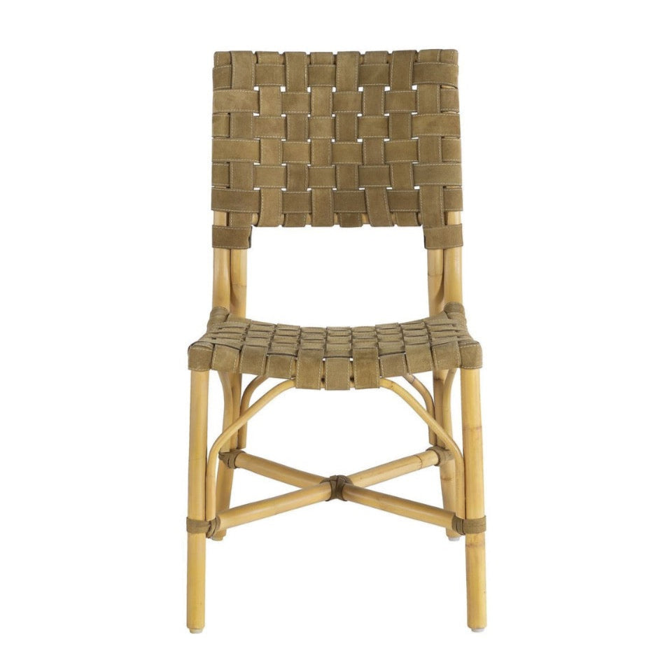 dining chair olive suede natural frame