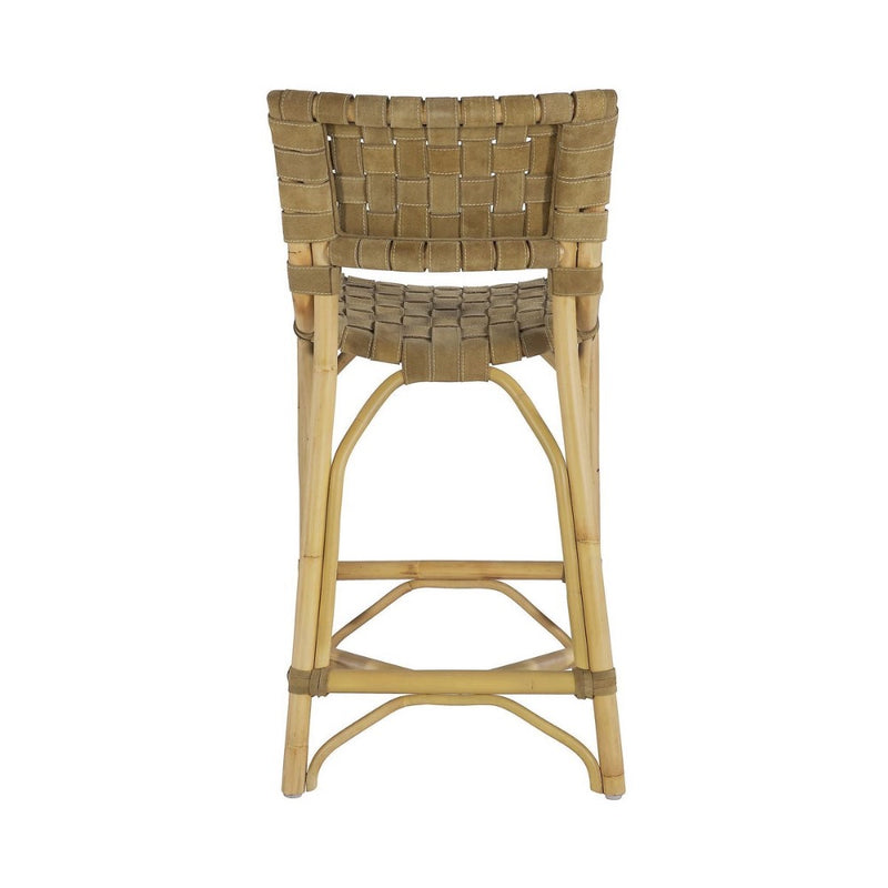 counter chair olive suede natural frame