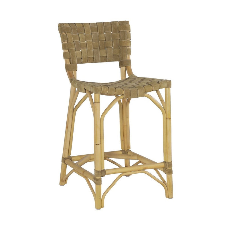 counter chair olive suede natural frame