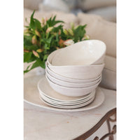 melamine white soup cereal bowl stack