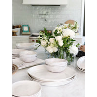 pleace setting melamine white soup cereal bowl plates