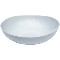 round large serving bowl white weave pattern melamine 