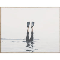 thin frame canvas artwork fins flippers water