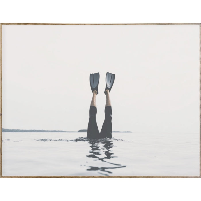 thin frame canvas artwork fins flippers water