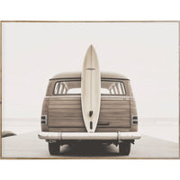 thin frame canvas artwork woody surf 