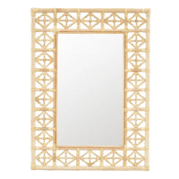 rattan wall mirror