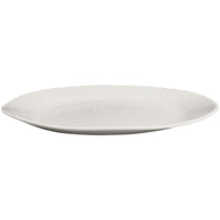 melamine serving platter cream weave pattern oval
