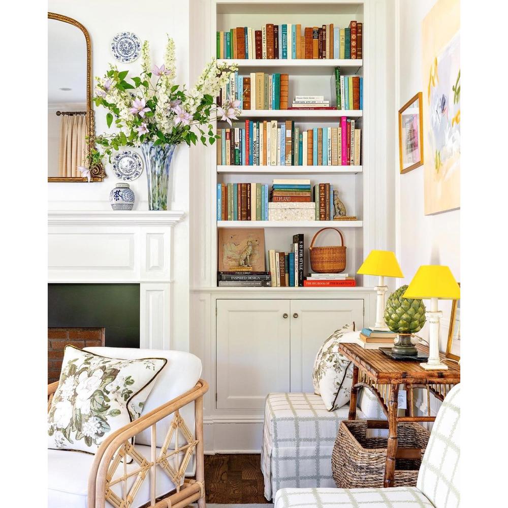 occasional accent table rattan tortoise shell shelf