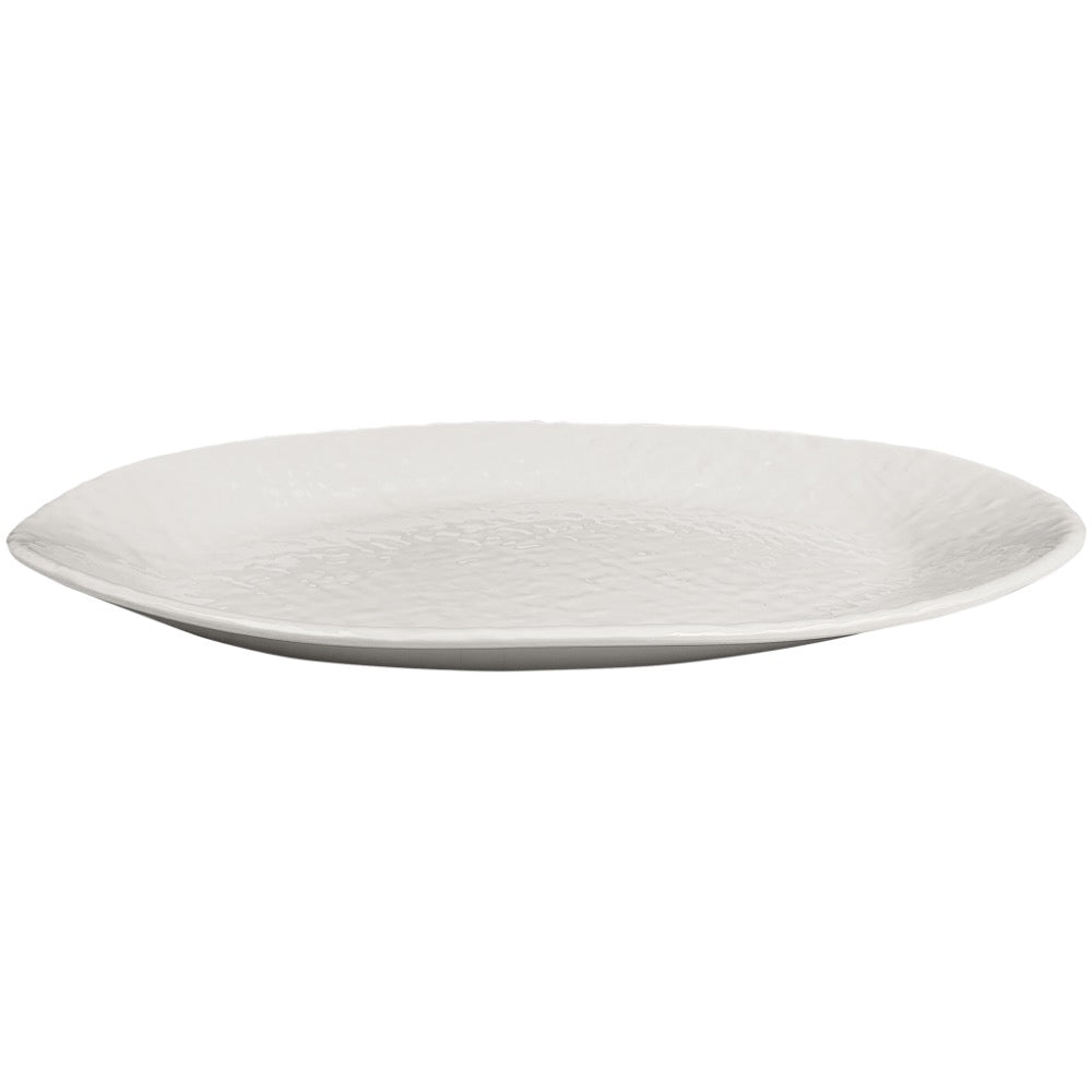 melamine stone weave pattern oval serving platter 