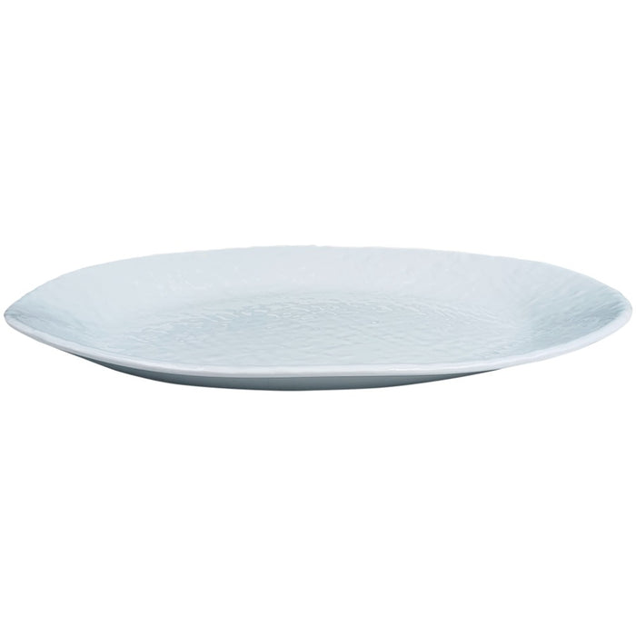melamine white weave pattern oval serving platter 