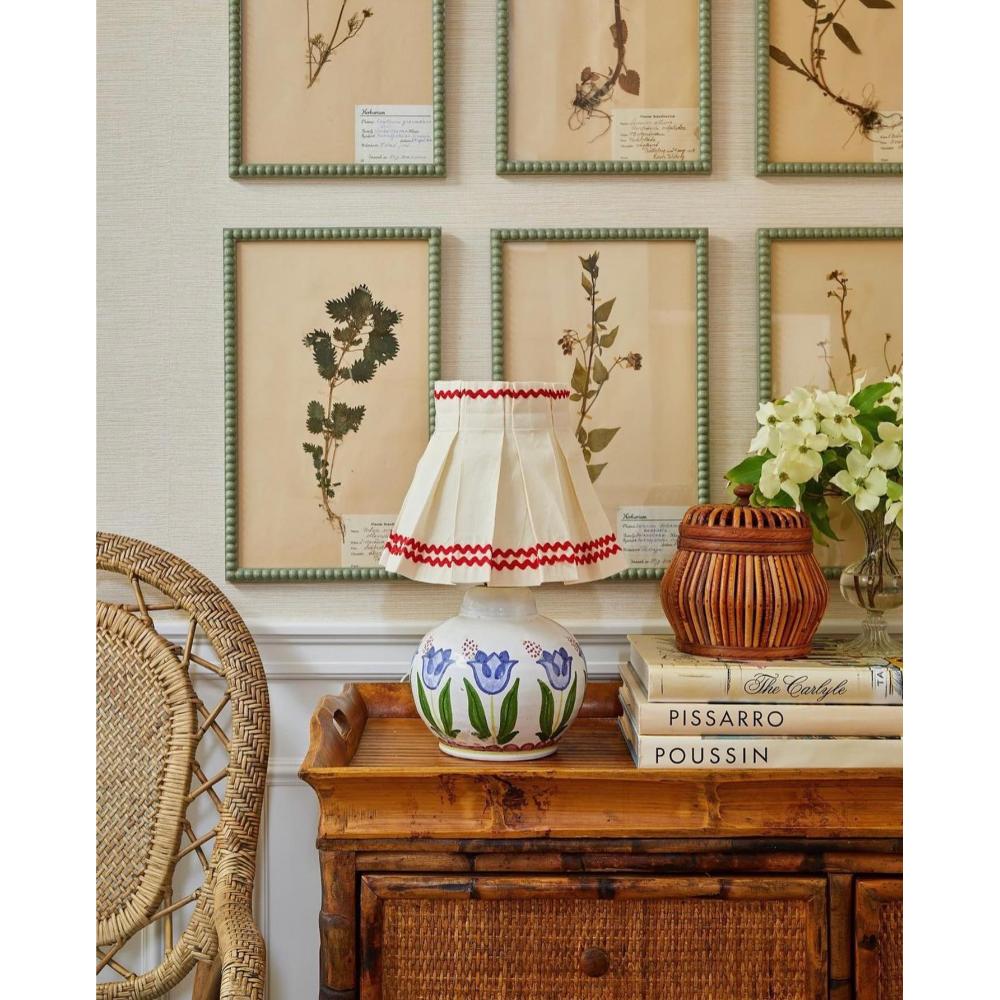 Antique Tortoise Rattan Serving Console