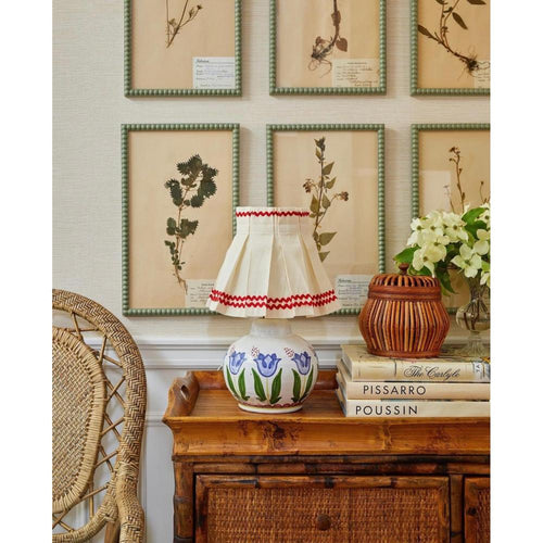 Antique Tortoise Rattan Serving Console