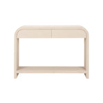 cream console drawers rounded corners