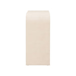 cream console drawers rounded corners