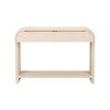 cream console drawers rounded corners