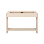 cream console drawers rounded corners