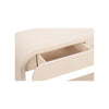 cream console drawers rounded corners
